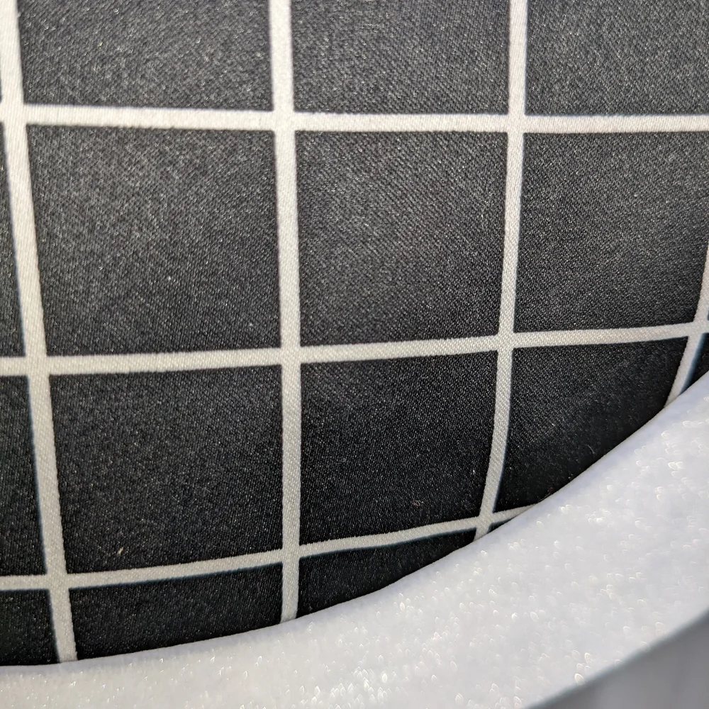 ☀️Forever 21 plaid blazer jacket Small black White checks geometric - Picture 10 of 16